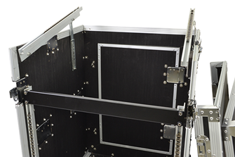Cobra Rack Flight Case – 10U Sloping Top, 12U Bottom Space for Audio Gear
